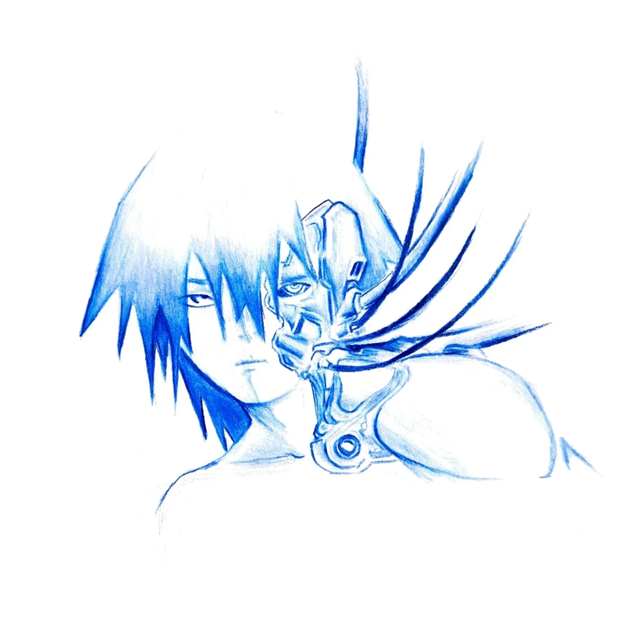 Blue Cyborg Kid